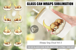 Glass Can Sleepy Dog Cloud Product Image 1