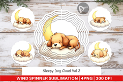 Wind Spinner Sleepy Dog Cloud Product Image 1