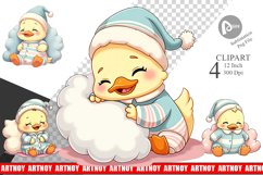 Sleepy Duck Clipart Product Image 1