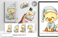 Digital Paper Sleepy Duck Product Image 1
