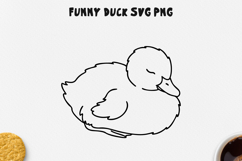Cute Duck Doodle Clipart PNG SVG Product Image 1