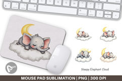 Mouse Pad Sleepy Elephant Cloud Product Image 1