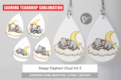 Earring Sleepy Elephant Cloud Product Image 1