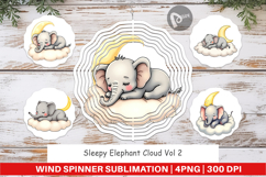 Wind Spinner Sleepy Elephant Cloud Product Image 1