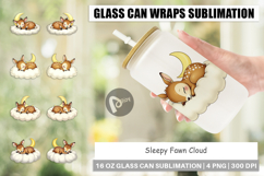 Glass Can Sleepy Fawn Cloud Product Image 1