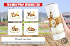 Tumbler Sleepy Fawn Cloud Product Image 1