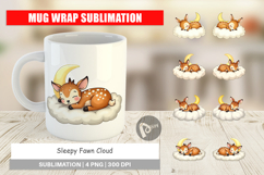 Mug Wrap Sleepy Fawn Cloud Product Image 1
