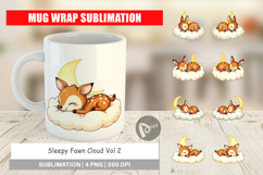 Mug Wrap Sleepy Fawn Cloud Product Image 1