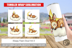 Tumbler Sleepy Fawn Cloud Product Image 1