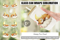 Glass Can Sleepy Fox Cloud Product Image 1