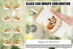 Glass Can Sleepy Fox Cloud Product Image 1