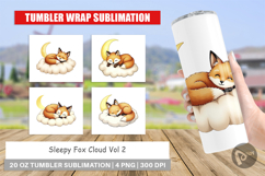 Tumbler Sleepy Fox Cloud Product Image 1