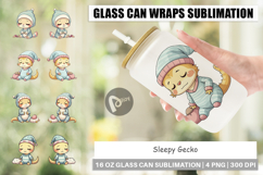 Glass Can Sleepy Gecko Product Image 1