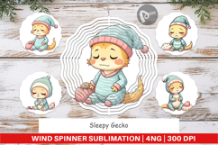 Wind Spinner Sleepy Gecko Product Image 1