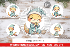Wind Spinner Sleepy Gecko Product Image 1