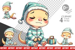 Sleepy Gecko Clipart Product Image 1