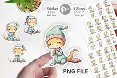Sleepy Gecko Sticker Product Image 1