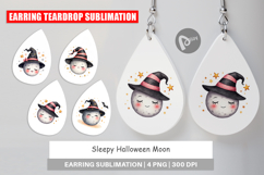Sleepy Halloween Moon Earring Product Image 1