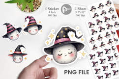 Sleepy Halloween Moon Sticker Product Image 1