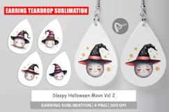 Sleepy Halloween Moon Earring Product Image 1