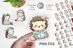 Sleepy Hedgehog Sticker Product Image 1