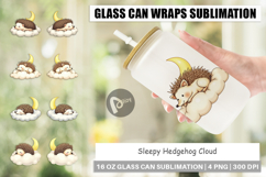 Glass Can Sleepy Hedgehog Cloud Product Image 1