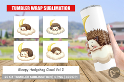 Tumbler Sleepy Hedgehog Cloud Product Image 1