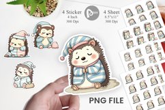Sleepy Hedgehog Sticker Product Image 1