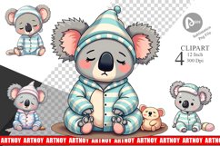 Sleepy Koala Clipart Product Image 1