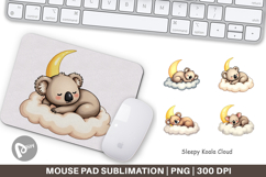 Mouse Pad Sleepy Koala Cloud Product Image 1