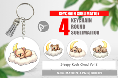 Keychain Sleepy Koala Cloud Product Image 1