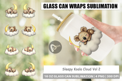 Glass Can Sleepy Koala Cloud Product Image 1