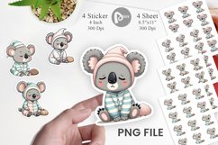Sleepy Koala Sticker Product Image 1