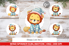 Wind Spinner Sleepy Lion Product Image 1