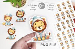 Sleepy Lion Sticker Product Image 1