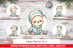 Wind Spinner Sleepy Meerkat Product Image 1
