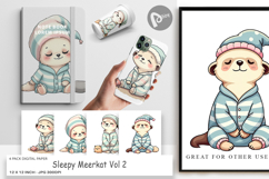 Digital Paper Sleepy Meerkat Product Image 1