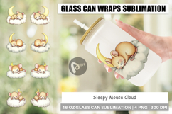 Glass Can Sleepy Mouse Cloud Product Image 1