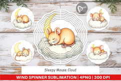 Wind Spinner Sleepy Mouse Cloud Product Image 1