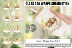 Glass Can Sleepy Mouse Cloud Product Image 1