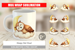 Mug Wrap Sleepy Owl Cloud Product Image 1