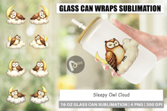 Glass Can Sleepy Owl Cloud Product Image 1