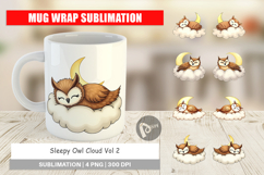 Mug Wrap Sleepy Owl Cloud Product Image 1