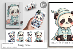 Digital Paper Sleepy Panda Product Image 1