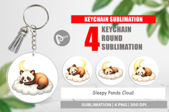 Keychain Sleepy Panda Cloud Product Image 1