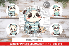 Wind Spinner Sleepy Panda Product Image 1