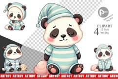 Sleepy Panda Clipart Product Image 1