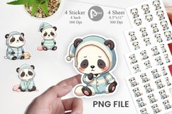 Sleepy Panda Sticker Product Image 1