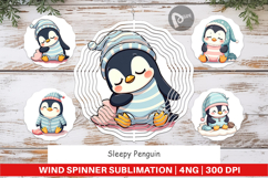 Wind Spinner Sleepy Penguin Product Image 1