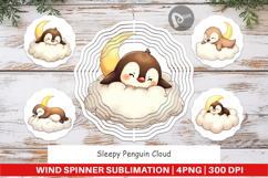 Wind Spinner Sleepy Penguin Cloud Product Image 1
